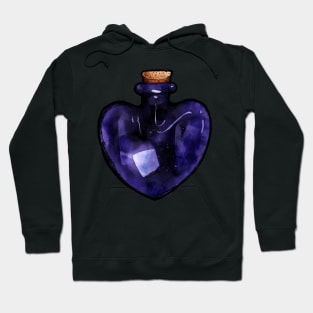 Purple heart shaped glass spell jar sticker Hoodie